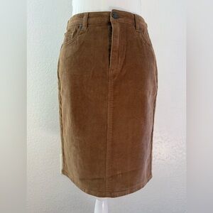 JONES NEW YORK Brown Corduroy Skirt size 8